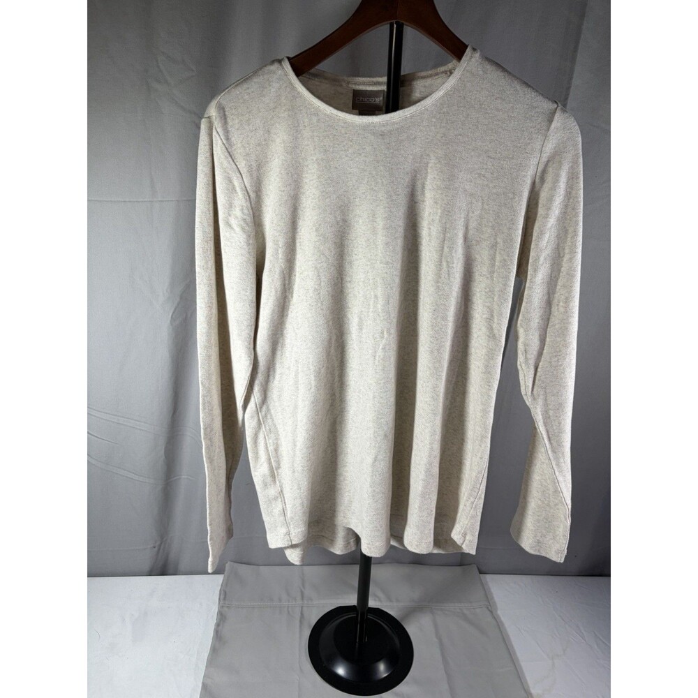 Chicos off-white Cream long sleeve women’s shirt size 2